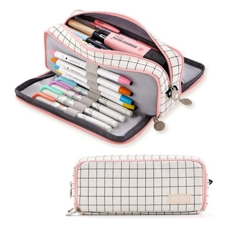 Stort 3-rums penalhus i lærred med høj kapacitet