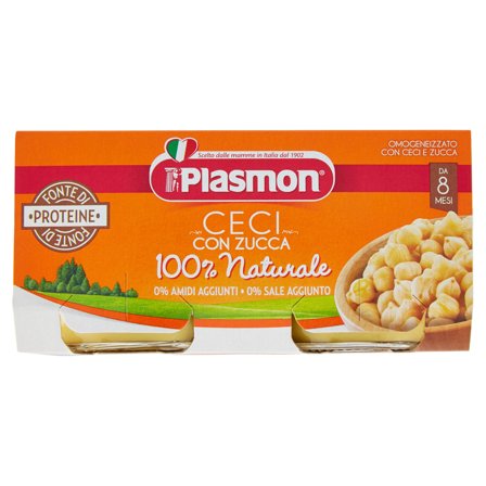 Plasmon Omogeneizzato Ceci Zucca 2x80g