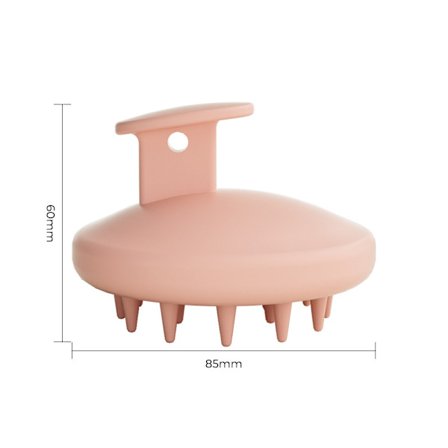 Livsmedelsgodkänd silikon hårvätts- och massageborste, mjuk borste, mjuk borste integrerad formning, portabel hårvättsverktyg