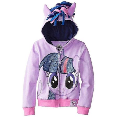 My Little Pony Trykk Barne Jenter Gutter Hettejakke Vinger Glidelås Genser Twilight Rainbow Dash Hettefrakk