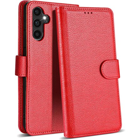 Samsung S24 Mobilveske - Lær Folio Flip Støtsikker Beskyttelse med Blokkerende Kortspor Lommebok