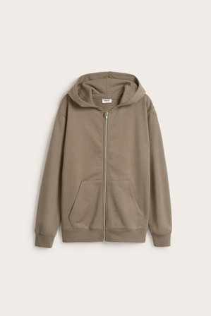 Kappahl | Hoodie med dragkedja | Brun