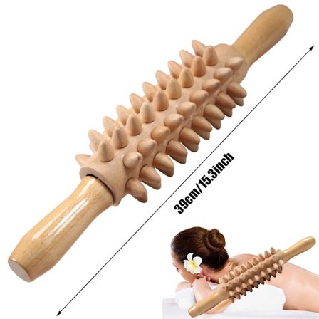 st. Trä Gua Sha Massageverktyg Träterapi Massager Anti-Cellulit Lymfdränage för att Släppa Muskelvärk, Maderoterapi~05949