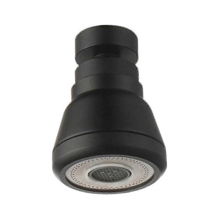 360° Roterbart Kranhuvud Förlängare Stänksäker Kökskran Spruta Med 3 Lägen Vattenbesparande Svart Koppar Vattenkranhuvud