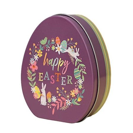 Iloinen Pääsiäinen Herkkulaatikko Litteä Munan Muotoinen Karkkilaatikko Sarjakuva Pupu Kuvio Kannettava Rauta Taide Keksi Keksilaatikko Lasten 