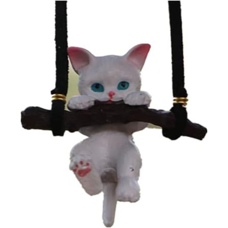 Svingende katt bilhengende ornament søte anime tilbehør hengende for bilinteriør bil bakspeil anheng auto dekorasjon tilbehør eller Ecute Cat