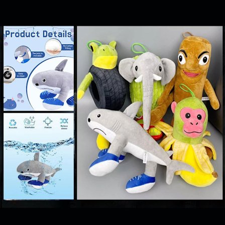 30 cm Italiensk Brainrot Plys Legetøj Fyldt Dukke Tralalelo Tralala Plys Tungtungtung Sahur Lirili Larila Bananini bløde puder