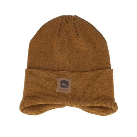 John Deere - Brun cuff Beanie - Patch Knit Brown Cuff @ Hatstore