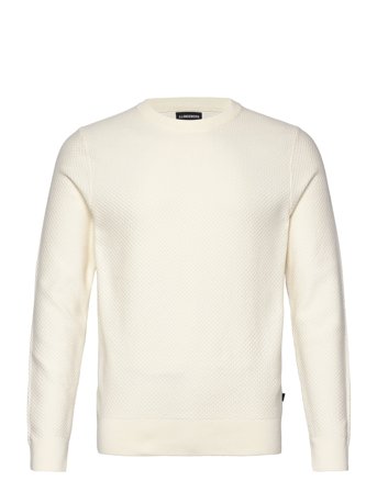 M Cotton Structure Sweater White J. Lindeberg