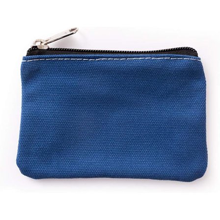 Lille Lærred Pung Møntpung med Lynlås Pengepose Taske til Kvinder Mænd Bar