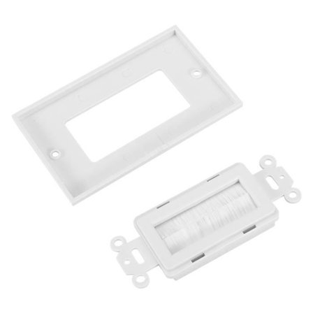 HURRISE väggplattor borste Plast Dammtät Borste Kabel Väggplatta Port Insats Kåpa Utlopp Panelfäste