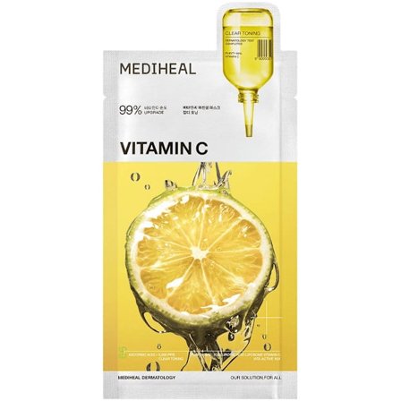 MEDIHEAL Vitamin C Essential Mask Clear Toning 24 ml - Sheet Mask med C-vitamin
