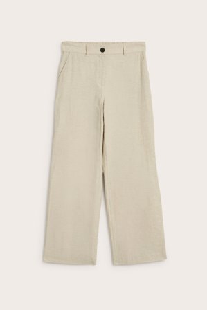 Kappahl | Dressbukse i linblanding Beige S | Beige