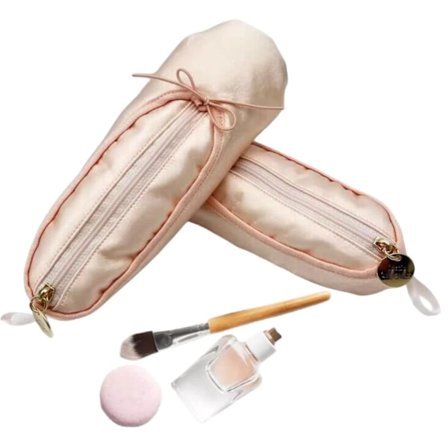Pink ballet sko makeup taske med personligt navn, personlig dansesko taske, bærbar makeup svaneballet taske, velegnet til dansere og danseelskere -GSL