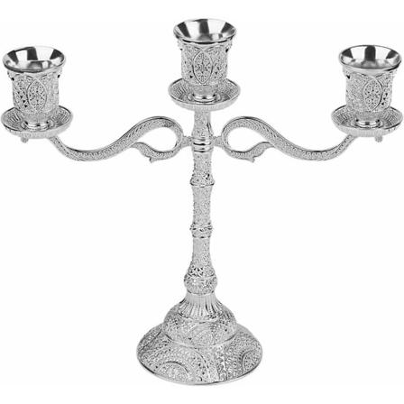 Kandelaber Lysestake Legering Lysholder 2422cm 3 Arm, Sølv Tekstur, Klassisk Stil, Hjemmeinnredning, Stearinlys Middag, Jul Bryllup Dekor og