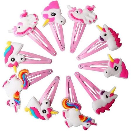 19 Stykker Enhjørning Hårspenner, Søte Enhjørning Hårspenner Hårnåler Hårtilbehør for Barn Jenter