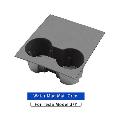 Tpe Vattenkoppshållare För Tesla Model 3/model Y 2021 Mittkonsol Tillbehör Vattentät Konsol Kopphållare Insats Dubbelhålshållare| |