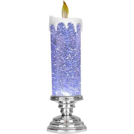 Flimrande flamlösa ljus jul LED-ljus - USB-uppladdningsbara färgförändrande julljus, LED-vattenljus för juldekoration