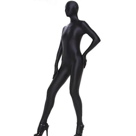 Andra Hud Kostym, Helkroppsdräkt Maskerad, Komedi Utklädningskostymer Svart 150CM