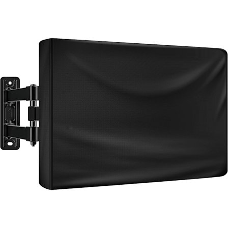 Utomhus TV-skydd 40-42 tum - skärmskydd Vattentätt och väderbeständigt platt för användning 210D tyg 37 x 5,9 25,2 tum Svart_yu