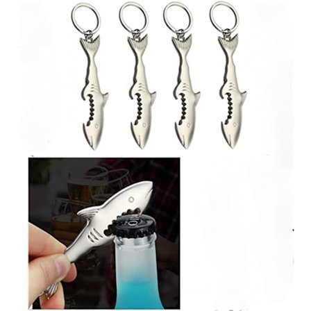 4-osainen hailava pullonavaaja, ulkoilmapullonavaaja. Kannettava avaimenperähailava pullonavaaja leirintään ja matkustamiseen