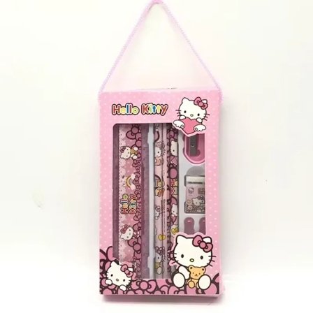 Sanrio Kirjepaperi 2 kpl Set Lyijykynä Kumiviila Viivoitin Kawaii Melodi Kuromi Kanelrulla Oppilas Maalaustarvikkeet Lapset Loma