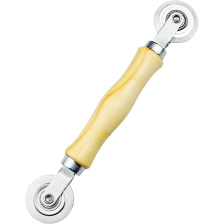 Pressvals för fönsterverktyg, hjul av stål med spår, med handtag för