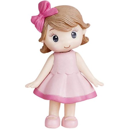 Søte dukkekakepynt, jentefigurer samling lekesett fo