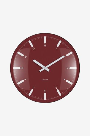 Karlsson - Seinäkello Realista Dome - Punainen - Seinäkellot & pöytäkellot - - Homeroom