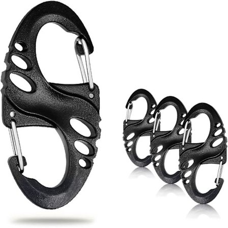 12 Pakke Nøkkelringer Klips S Karabinkroker, Plast Snap Kroker Spenne, Utendørs Paracord Landyard Nøkkelring Nøkkelring Klips Diy Håndverkssett For 