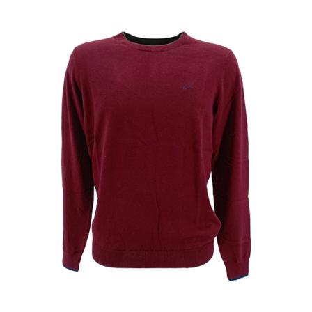 Sun68, Round-neck Knitwear Rood, Heren, Maat:XL
