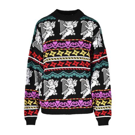 Msgm, Round-neck Knitwear Zwart, Dames, Maat:S