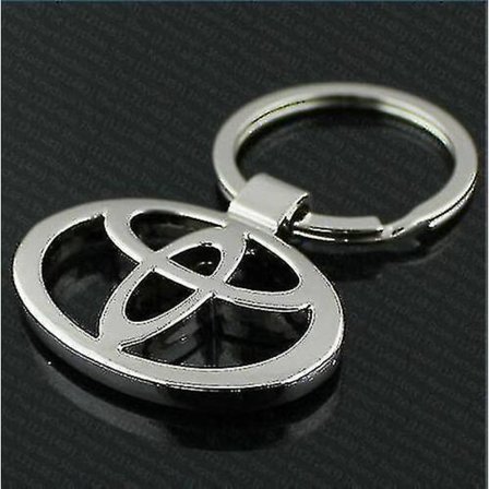Toyota 3D Bil Logo Nøkkelring Nøkkelring Fob Henger Hjemmekontor Gave Krom