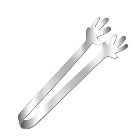 Mini Madtang Rustfrit Stål Fortykket Ikke-deformation Multipurpose Servering Palm/Hjerte/Oval/Firkanter Glasur Klips KAESI-Perfet