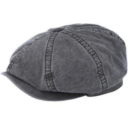 Stetson - Grijs flatcap Cap - Hatteras Delave Organic Cotton Grey Flat Cap @ Hatstore