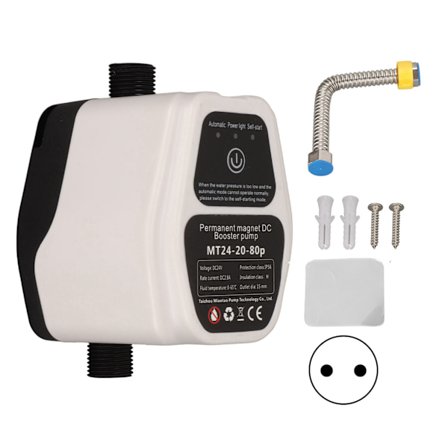 Booster pumpe automatisk vandtryk bruser boost recirkulerende vægmonteret DC pumpe 100‐240V EU stik