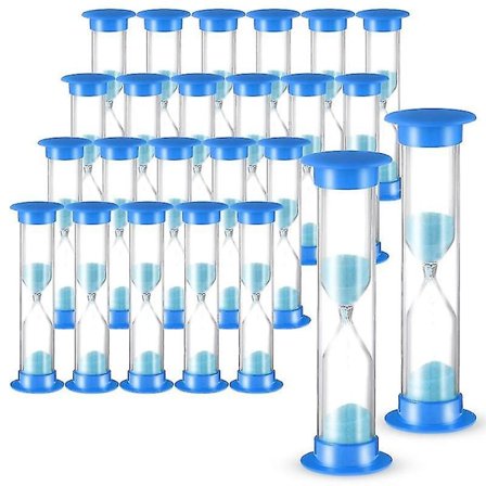 24 st 2 Minuters Sandtimer 2 Timer Barn Timer Timglas Akryl Täckt Timglas Sandklocka