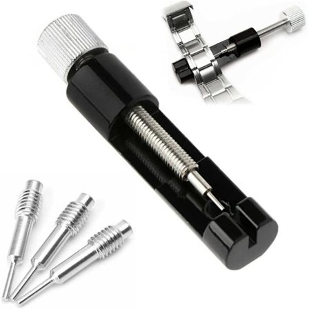 Urrem til fjernelse af led med 3 ekstra stifter, metalrem til ur