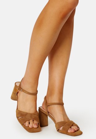 ONLY Lava Nubuck PU Heeled Cognac Klær