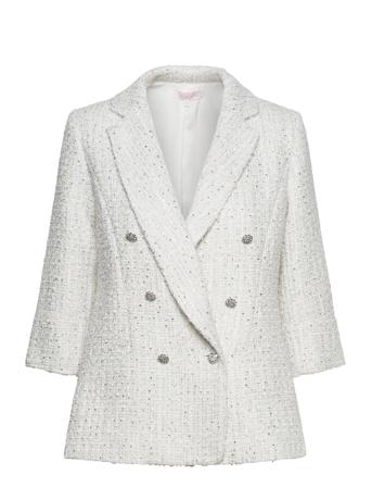 Deandra Jacket Blazers Double Breasted Blazers Hvit Love Lolita*Betinget Tilbud