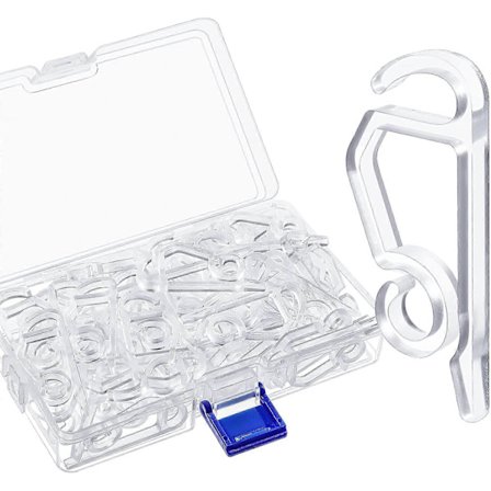 Julelys Clips Udendørs Tagrendekrog Vejrbestandig Udendørs Lys Clips Julelys Clips til Juledekoration Lyskæde (Klar, 60 Stykker)