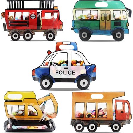 30 st tecknade bilar snacks godispåsar återförslutningsbara presentpåsar med handtag Mix Car Mix Car[CO]