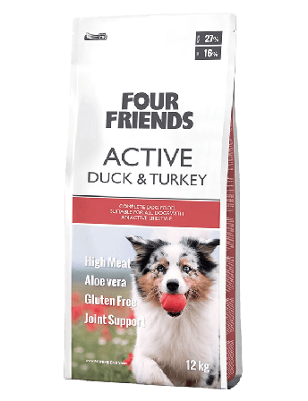FourFriends - Dog Active Duck & Turkey 12 kg - Hund - Hundefôr & hundemat - Tørrfôr for hund - ZOO.no