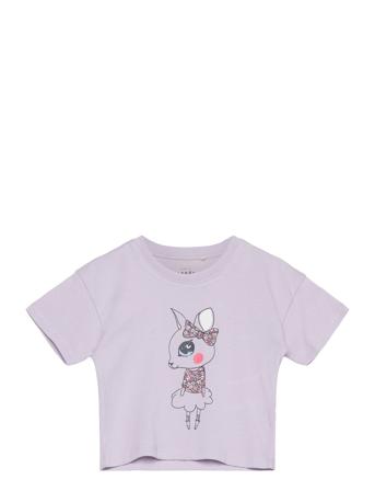 Nmfvilinse Ss Loose Top Tops T-shirts Short-sleeved Purple Name It