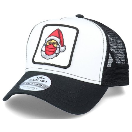Ho-Ho-Hats - White - trucker - Cap - Father Christmas Mask Patch White/Black Trucker - Iconic - Hatstore