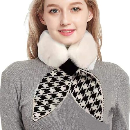 Konstgjord Pälshalsduk för Kvinnor, Fuzzy Halsvärmare för Vinter