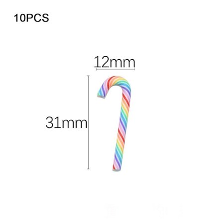 10 stk julestokksmykker til å lage ornamenter SCOLOR 2 FARGE 2