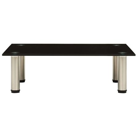 vidaXL TV-bänk svart 60x35x17 cm härdat glas