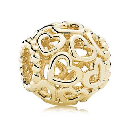 Pandora Beaded Golden Love Tree Bell Hänge DIY Armband Halsband Tillbehör 43