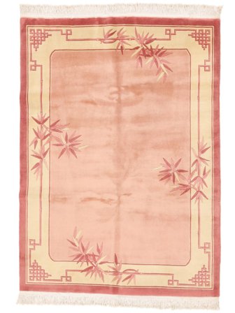 Hand Knotted China 90 Line Rug 170X230 Wool Orange/Beige